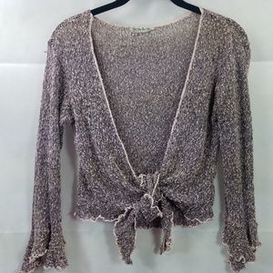 Baik Baik Honolulu Sweater Brown Bolero Shrug Card